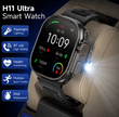 2025 cross-border new H11 smart watch with flashlight ultra bluetooth