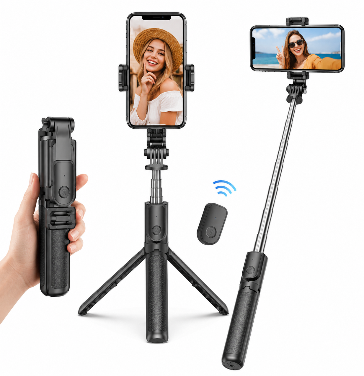 Mobile phone Selfie Stick holder Retractable Smart bluetooth